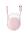 Zwijany kabel USB Lightning Baseus Let\'s go Little Reunion, 2A, 1m (biało-różowy)